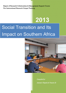 SOCIAL TRANSITION AND ITS IMPACT ON SOUTHERN AFRICA  1